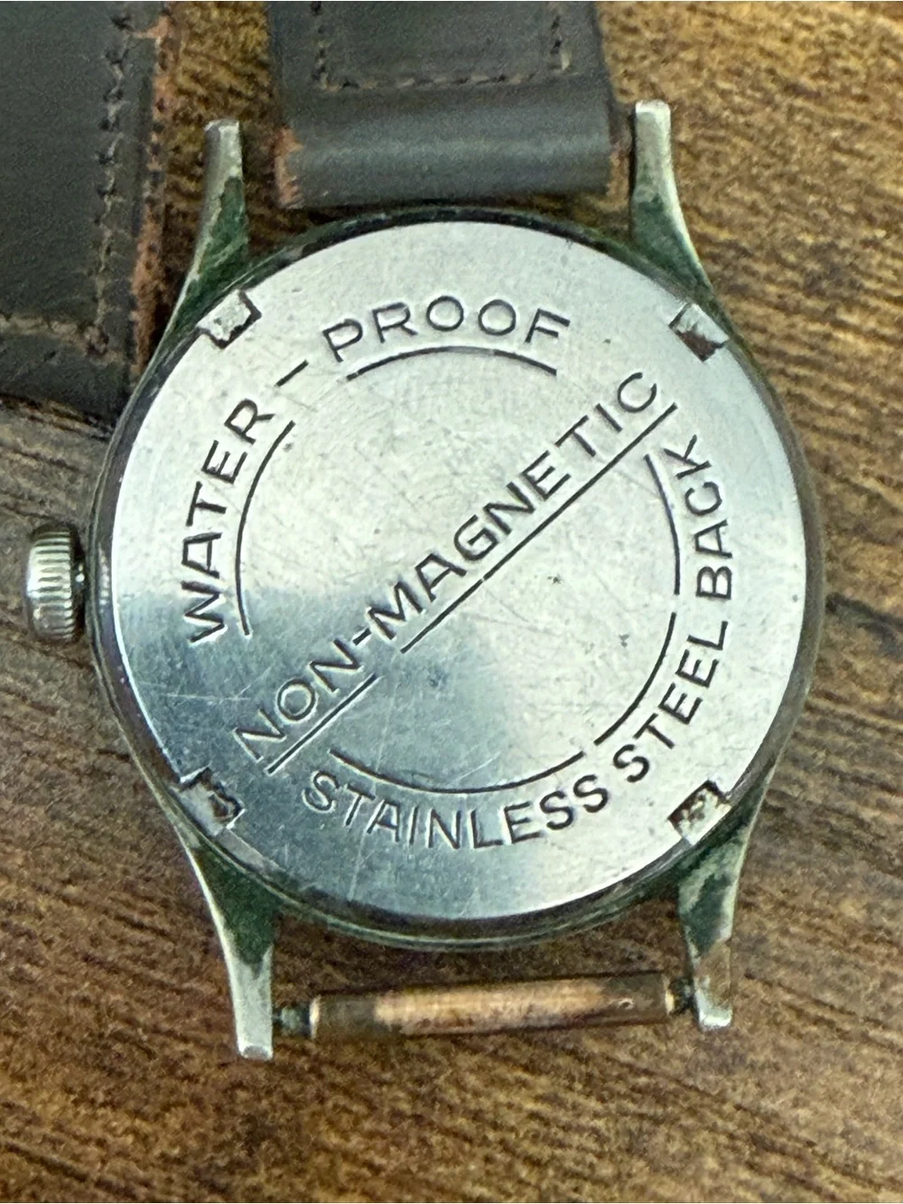 Schwob Vintage 1940s Hand Wind Watch Running Sub Seconds Military Style Mens